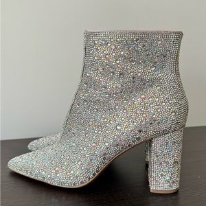 Betsey Johnson "Cady" rhinestone boots